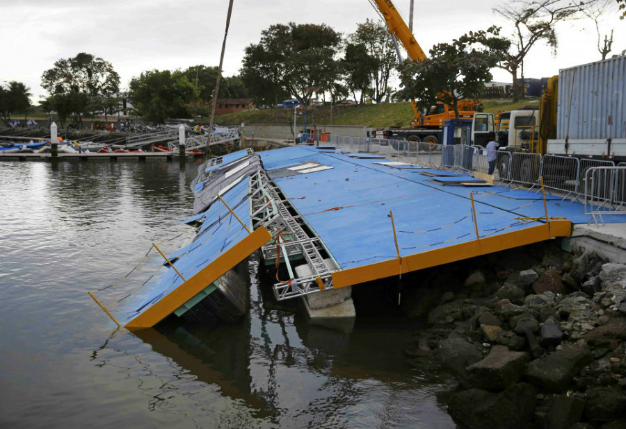 Even though the main ramp collapsed just 8 days before the sailing events for the Rio 2016 Olympics started, nobody got hurt nor it was broadcasted by the media. What's more, one week could provide sufficient time for organizers to set up a new steadier ramp. Image Credit: DDNS