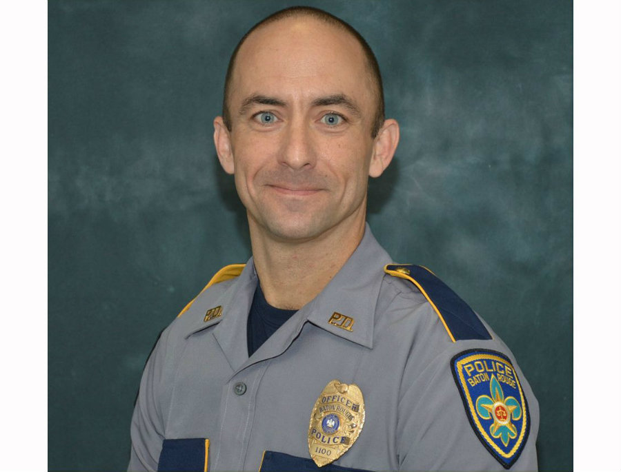 The 41 year old police officer, Matthew Gerald, passed away on Sunday after a shooting in Baton Rouge. His funeral took place at Healing Place Church on Highland Road. Photo credit: BRPD / Nola