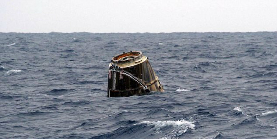 SpaceX's Dragon capsule has returned safely from its trip to the International Space Station. Image Credit: Daily Mail