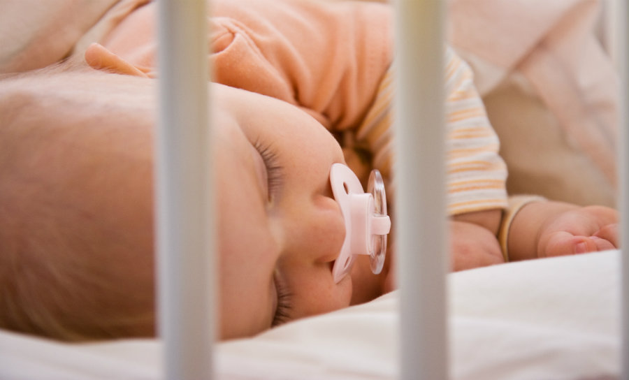 Among the 151 three-month-old babies, 18 percent weren't on their backs, 10 percent slept in wrong surfaces, and 87 percent had loose items like crib bumpers. Image Credit: Baby Crib