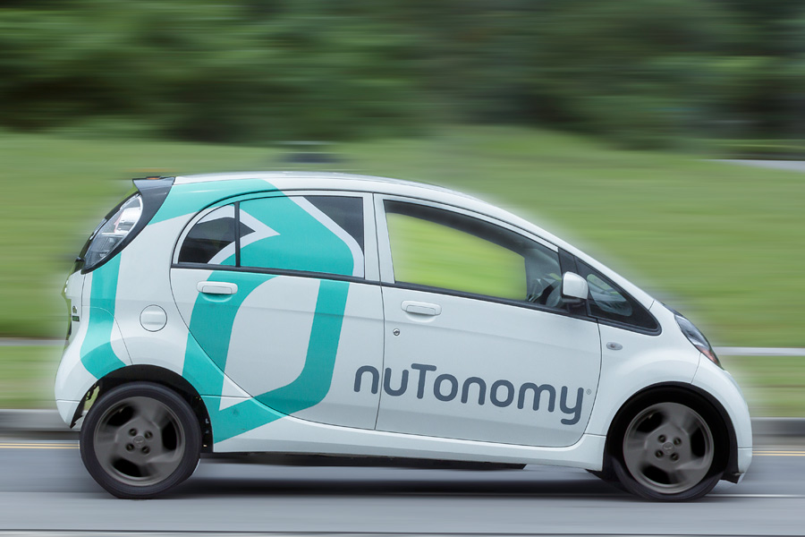 A car being tested using Nutonomy's self-driving car software. Image Credit: Investor Herald