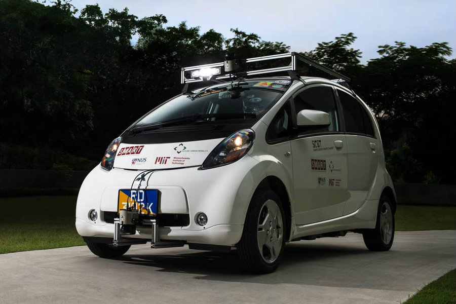 An auto render of nuTonomy's prototype for the self-driving taxi deployed in the streets of Singapore more recently. Image Credit: ITU150