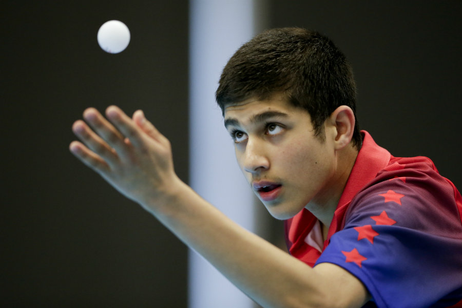 With only 16 years old, the table tennis player Kanak Jha is competing for the Olympic Games on Friday. Photo credit: USA Table Tennis / NBC Sports