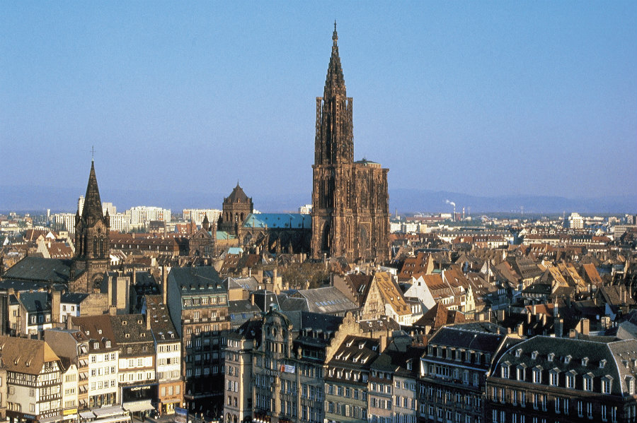 An elderly man was leaving his home in the middle of the Jewish quarter in Strasbourg when he was attacked in the abdomen with a knife by another man. Photo credit: The Moran Research Group