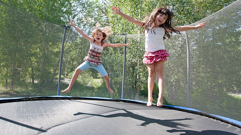 The recommendation from the American Academy of Pediatrics recommends avoiding trampolines as a mean of recreation. Image Credit: ABC News