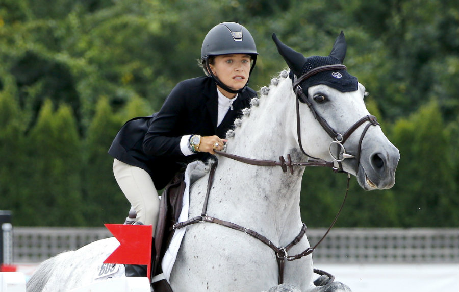 Mary-Kate Olsen was spotted competing this week at the Hampton Classic Horse Show in Bridgehampton. Photo credit: People