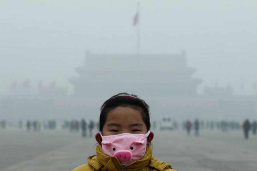 It was found out that air pollution kills 600,000 children a year. Photo credit: China Daily