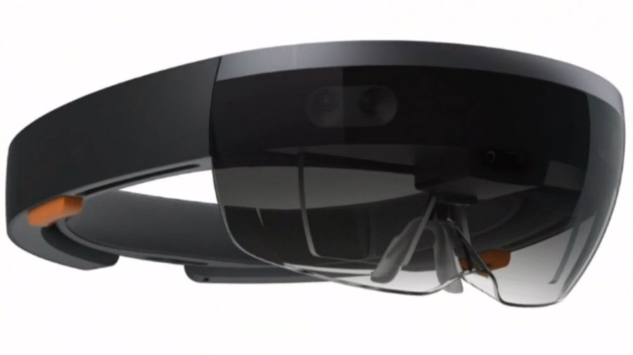 The HoloLens is a "self-contained" Windows 10 computer with support for holograms. Photo credit: Petri