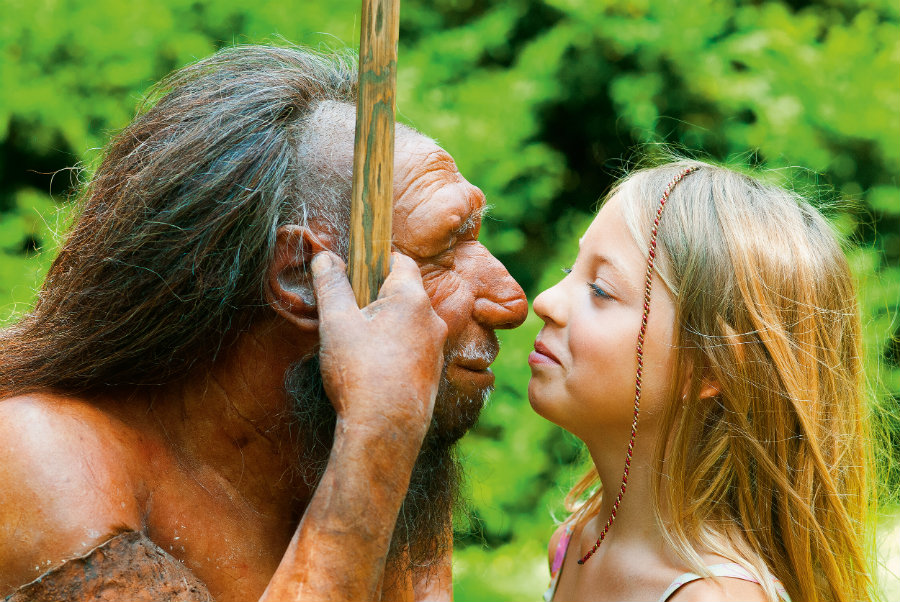 Experts have discovered a lack of Neanderthal genes in the modern human anatomy. Photo credit: Neanderthal Museum / From the Grapevine