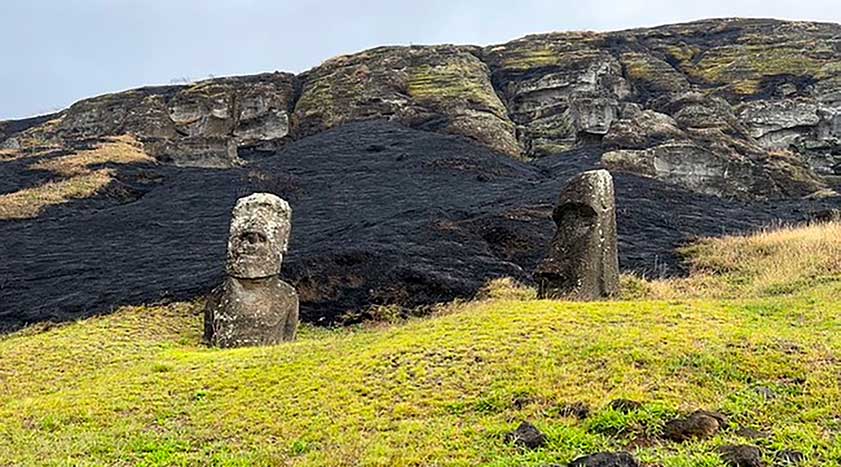 Moai Megaliths on Chile’s Easter Island Get Charred by Fire Outbreak