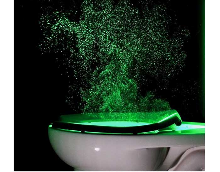 Researchers Use Lasers to Photograph Toilets Spew Invisible Aerosol Plumes into Air